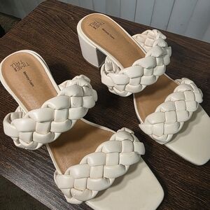 TKEES Women's Ivory Braided Sandals